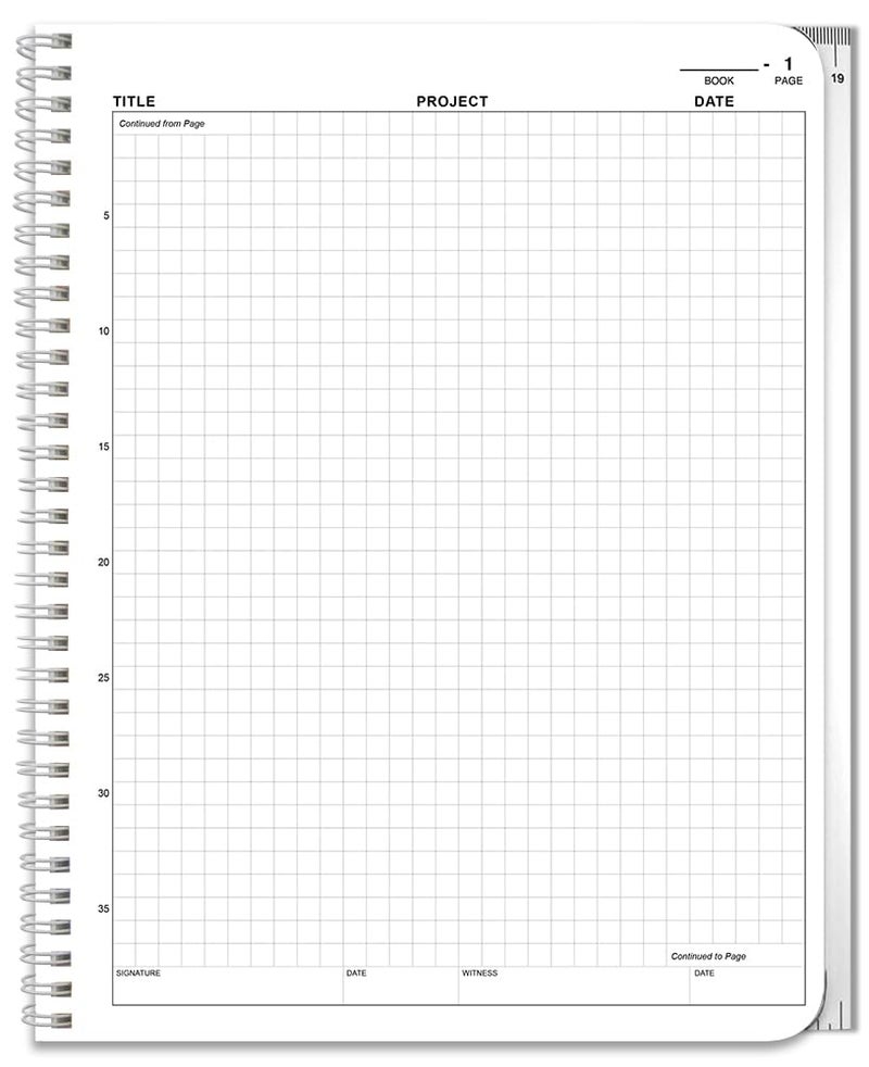 BookFactory Carbonless Lab Notebook (Scientific Grid Format) - Contains Carbon Copies 8.5'' x 11'', 75 Sets of Pages, 150 Sheets Total - Duplicator [Wire-O Bound] (Made in USA) - Image 2